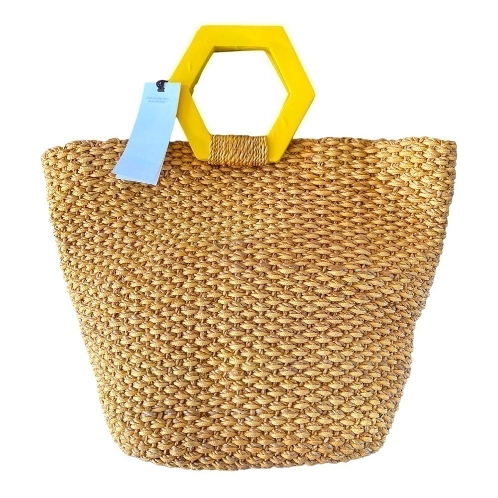 Kayu Raffia Geometric Handle Bag NWT - Picture 4 of 6